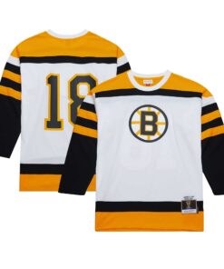 Willie O_Ree Boston Bruins Mitchell amp Ness 1958 Blue Line Player Jersey  White