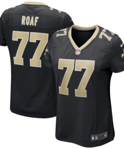 Willie Roaf New Orleans Saints  Women_s Game Retired Player Jersey  Black