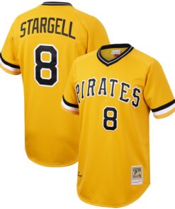 Willie Stargell Pittsburgh Pirates Mitchell amp Ness Cooperstown Collection Authentic Jersey  Gold