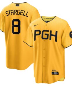 Willie Stargell Pittsburgh PiratesCity Connect Replica Player Jersey  Gold