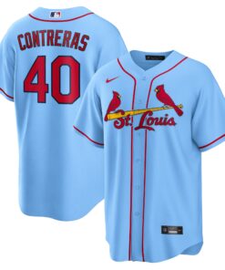 Willson Contreras St. Louis CardinalsAlternate Replica Jersey  Light Blue