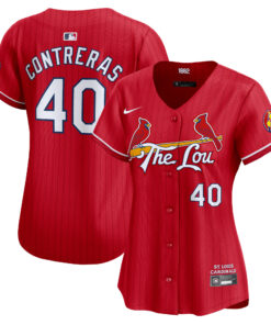 Willson Contreras St. Louis CardinalsWomen_s 2024 City Connect Limited Player Jersey  Red