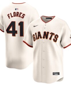 Wilmer Flores San Francisco GiantsHome Limited Player Jersey  Cream
