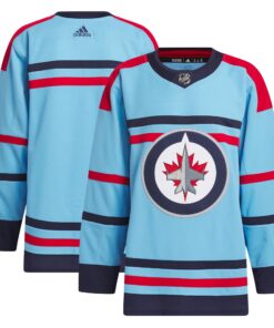  Winnipeg Jets Anniversary Primegreen Authentic Jersey  Light Blue