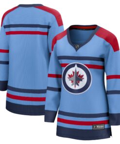  Winnipeg Jets Fanatics Women_s Anniversary Premier Breakaway Jersey  Light Blue