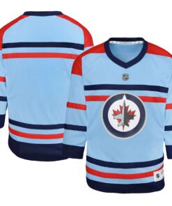 Winnipeg Jets Youth Anniversary Replica Jersey  Light Blue