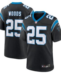 Xavier Woods Carolina Panthers  Team Game Jersey  Black