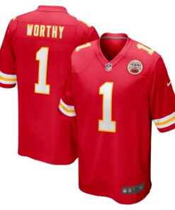 Xavier Worthy Kansas City Chiefs  2024 NFL Draft First Round Pick Player Game Jersey  Red