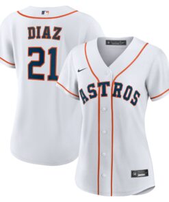 Yainer Diaz Houston AstrosHome Replica Jersey   White