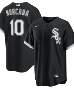 Yoan Moncada Chicago White SoxAlternate Replica Player Name Jersey  Black