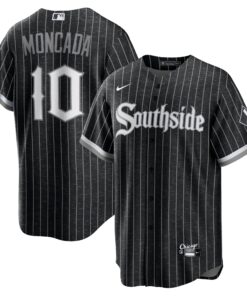 Yoan Moncada Chicago White SoxCity Connect Replica Player Jersey  Black