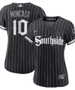 Yoan Moncada Chicago White SoxWomen_s City Connect Replica Player Jersey  Black