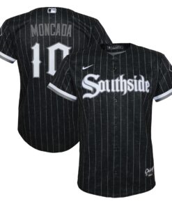 Yoan Moncada Chicago White SoxYouth City Connect Replica Player Jersey  Black