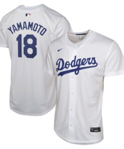 Yoshinobu Yamamoto Los Angeles DodgersYouth Home Replica Player Jersey  White