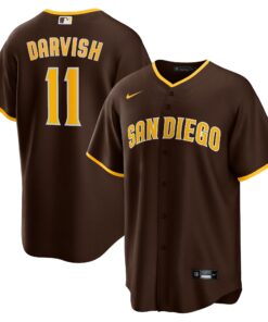 Yu Darvish San Diego PadresAlternate Replica Player Jersey  Brown