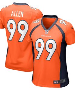 Zach Allen Denver Broncos  Women_s Game Player Jersey  Orange