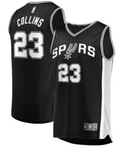Zach Collins San Antonio Spurs Fanatics Fast Break Replica Jersey - Icon Edition - Black