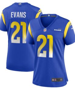 Zach Evans Los Angeles Rams  Women_s Home Game Jersey  Royal