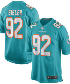 Zach Sieler Miami Dolphins  Game Jersey  Aqua