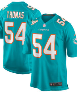 Zach Thomas Miami Dolphins  Game Retired Player Jersey  Aqua