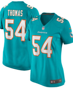 Zach Thomas Miami Dolphins  Women_s Game Retired Player Jersey  Aqua