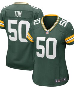 Zach Tom Green Bay Packers  Women_s Player Game Jersey  Green
