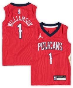 Zion Williamson New Orleans Pelicans Jordan Brand Preschool 202021 Fast Break Replica Jersey - Statement Edition - Red