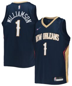 Zion Williamson New Orleans Pelicans Youth 202122 Diamond Swingman Jersey - Icon Edition - Navy